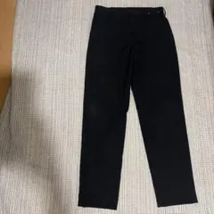 ブラック ストレートレッグパンツ ウエストゴム入りのサムネイル