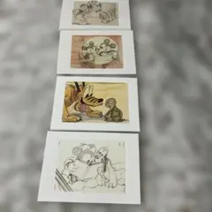 ミッキーマウス ディズニー複製原画ポストカード　4枚セット