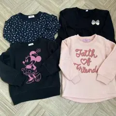 ミニー・マウス他　トップス・トレーナー　4点セットまとめ売り90〜100