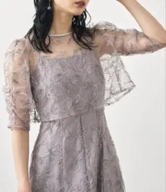 【metoi/メトワ】エンブロイダリーボレロセット　ドレス　結婚式　オケージョン