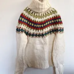 H&M L.O.G.G. ノルディック柄セーター Mサイズ タートルネック 冬服