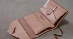 小銭入れ 折り畳み ウォレット 透明 アクリル 型紙レザークラフト