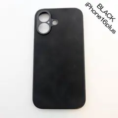 iPhone16plusケース ブラック スウェード調 高級 シンプル おしゃれ
