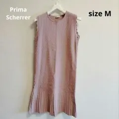 Prima Scherrer ノースリーブニットワンピース ピンク サイズM
