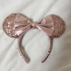 スパンコールピンクゴールド カチューシャ ミニー
