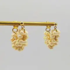 チェコビーズ ファルファーレ フープピアス アイボリー