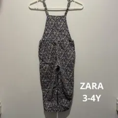 ZARA キッズ 花柄オーバーオール 3-4Y 女の子
