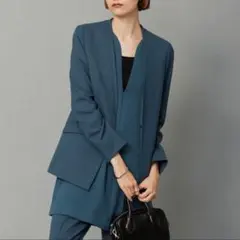 近年モデル 超美品 ICB UVケア 2WAYストレッチ ノーカラージャケットのサムネイル