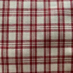 カントリーチェック 生地 I 赤白 45cm