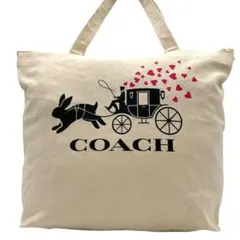 美品　coach福袋　2023年　うさぎ　トートバッグ　ロゴプリント　大容量