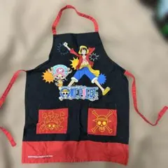 ワンピース エプロン 黒と赤