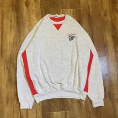 00s Badger Sportsトレーナースウェット刺繍ロゴグレー/レッドXL