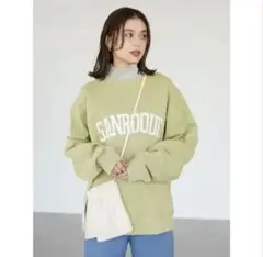 ロゴ裏毛トレーナー ミント