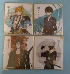 49⭐刀剣乱舞　イラストミニ色紙　4枚　浦島　堀川　御手杵　鳴狐