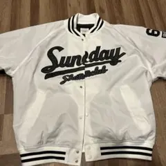 SUNDAY SKATE CLUB スタジャン ホワイト