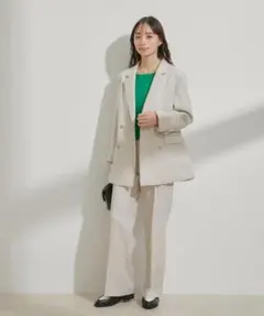 美品 VIS ビス パンツジャケットセットアップ ベージュ オーバーサイズ