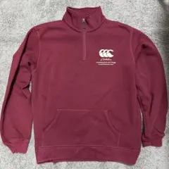 バーガンディ ハーフジップ トレーナー XL メンズ