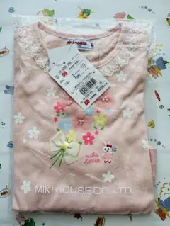 MIKI HOUSE 花柄刺繍 長袖カットソー 80