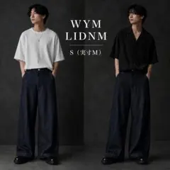WYM LIDNM きれカジ ワイドデニムパンツ S 実寸Mサイズのサムネイル