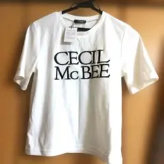 アベイル CECIL McBEE ロゴ刺繍Tシャツ ホワイト