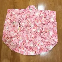 ピンク 花柄 浴衣ドレス　100cm