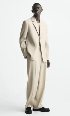 ZARA MAN リネンブレンド　スーツブレザー size...JPN48