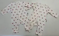 西松屋 ハート柄 ロンパース 70-80cm 2枚セット 双子