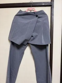 2ピース スカートパンツセット（グレー）