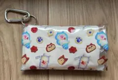 まめきちまめこ クリアポーチ カラビナ付き