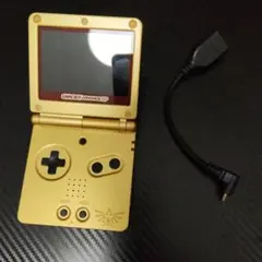ゲームボーイアドバンスSP　HDMI出力＋IPS液晶改造品　レア　トライフォース