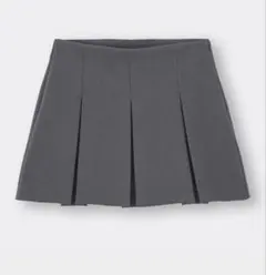 GU グレー プリーツミニスカート