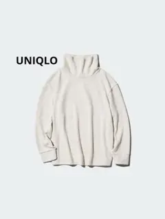 UNIQLO ハイネック 長袖 ニットタートルネック ベージュのサムネイル