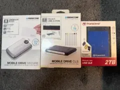 Transcend 2TB HDD+FREECOM　新品2個　計3個セットのサムネイル