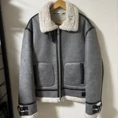 ZARA ザラ ダブルフェイスフライトジャケット B-3 ボア グレー Lサイズ