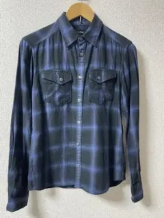 lounge lizard ライトネルシャツ　オンブレ　日本製　サイズ1 中古