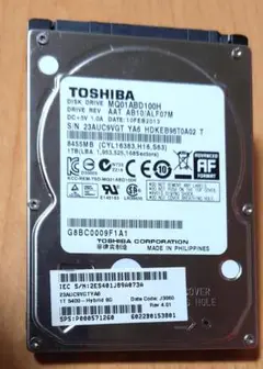 HDD TOSHIBA MQ01ABD100H 1000GB2.5インチ 9mm