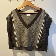 LEPSIM Vネックニットベスト F