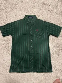 FRED PERRY ストライプ 半袖シャツ グリーン Mのサムネイル