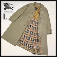 良品◎バーバリー ステンカラーコート ライナー付 ノバチェック M ベージュ 希少✨【バーバリーズ】中綿ライナー フード付きステンカラー