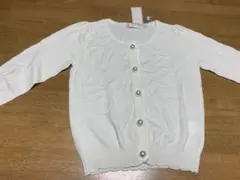 LODISPOTTOꕤ.·*.ホワイトニットカーディガン M パールボタン付き