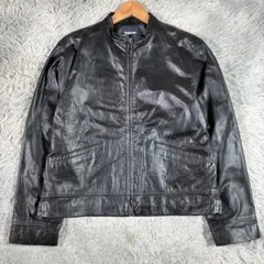 Right-on y2k シングルライダースジャケット カウレザー 本革のサムネイル