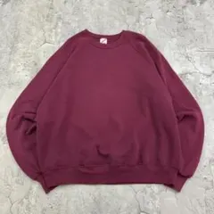 USA製　JERZEES　無地　ブランク　長袖　スウェット　古着　えんじ　XL