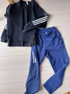 adidas アディダス ジャージ 上下セットアップ ブラック ネイビー