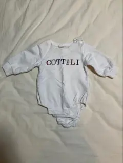 cottoli ホワイト 長袖ロンパース 80cm