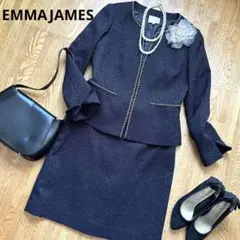 EMMAJAMESネイビーラメ入りセレモニースーツ フォーマル ママスーツ