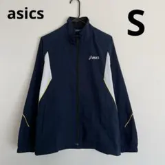 アシックス クロスジャケット 薄手 紺 S ウィンドジャケット ランニング