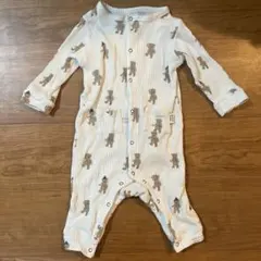 ジェラートピケ クマ柄ロンパース 70-80
