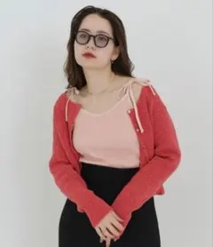 tina jojun 綿スラブニットカーディガン
