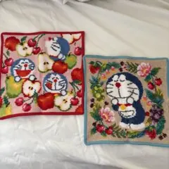 【美品】2枚FEILER ドラえもん フルーツ柄 ハンカチ