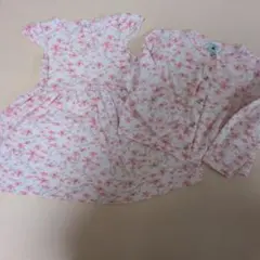 PETIT BATEAU 花柄ワンピース＆ カーディガンセット 116cm